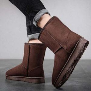 남성 3색 스웨이드 털 융털 부츠