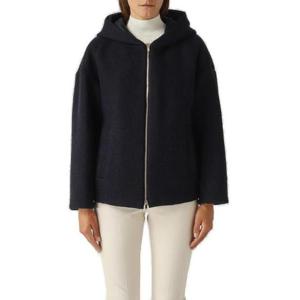 25 FW 막스마라 스튜디오 Fune 푸네 지퍼업 후드 자켓 네이비 2526086062600