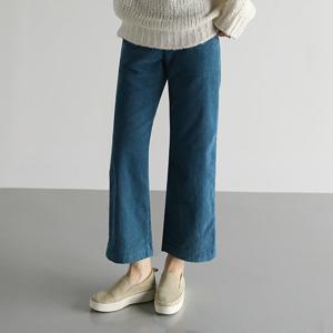 [바네사빈] 기모스판 골덴 옆트임 일자통 팬츠 바지 v01431