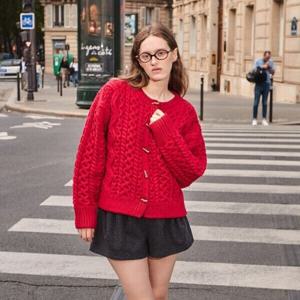 [플랙진] 여성 테일 오브 노스텔지아 케이블 가디건 PWTF4CDL27W