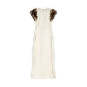 25 FW 질샌더 퍼 트리밍 민소매 맥시 드레스 J03CT0537J55099 TP444741495