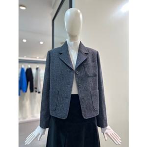 [CC콜렉트] 헤링본 크롭 싱글 자켓 (C254MSF035)