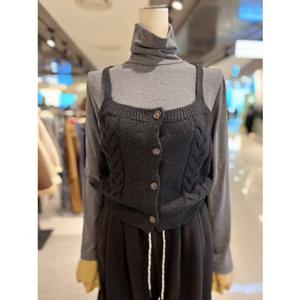 ab.fz 꽈배기 버튼 뷔스티에 조끼 니트 (ABXA1ZV31B) US