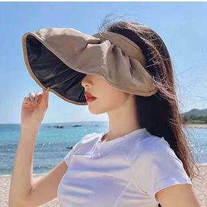여성용 여름 여행 휴대용 UV차단 선캡 넓은창 챙모자