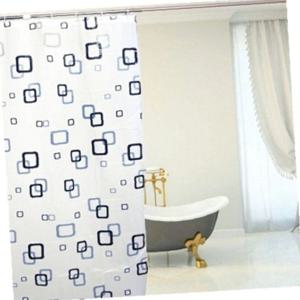 샤워커튼 스퀘어 패턴 샤워커튼(150x180cm) 화장실 욕실커튼