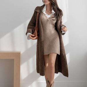 [나크21] (55~88) 노버튼 카라 롱가디건 NK53-JH-30