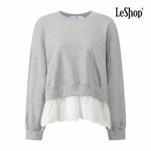 [르샵] 펀칭 레이스 레이어드형 맨투맨 티셔츠 (BPBTS020A)