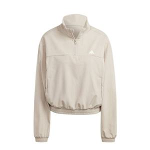 아디다스 에센셜 쿼터 지퍼 우븐 긴팔 자켓 베이지 HZ5637
