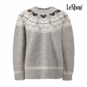 [르샵] 라운드넥 러블리 러브 눈꽃 니트 (BPBKP023A)