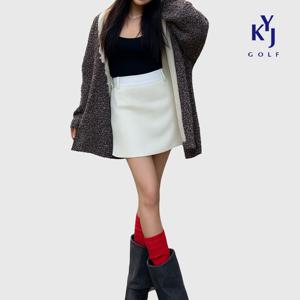 겨울 뽀송퍼 플리츠 큐롯 스판 여성 골프 스커트 DPWLSK96