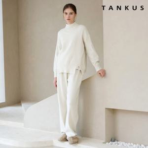 [탱커스]언발 밑단 니트 밴딩 팬츠 셋업 원피스 (TX4OP014L0)