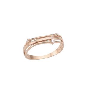 로이드 멀티 라인 스톤 14K Gold 반지 LRS19110G