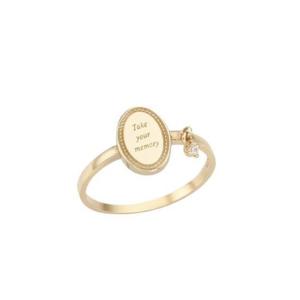 로이드 오벌 프레임 14K Gold 반지 LRS19092G