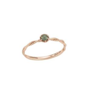 로이드 그린 러프다이아 14K 반지 LRF19011D