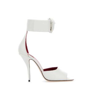 VALENTINO GARAVANI White leather Drip Rose sandals 7W0S0MY5RDW K81