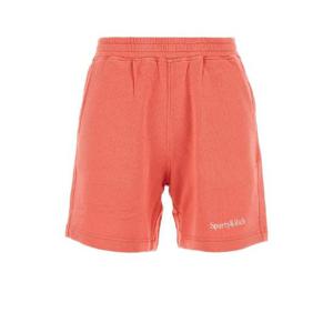 SPORTY  RICH Salmon pink stretch cotton shorts SH007S402SC COTTONCANDY