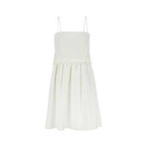 MIU MIU 화이트 팝린 미니 드레스 MF5779SOOO163M F0009