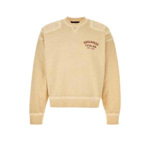 DSQUARED Pastel yellow cotton sweatshirt S71GU0740S25030 104