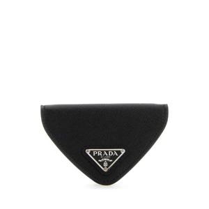 PRADA 블랙 가죽 동전 지갑 2MM004QHH F0002