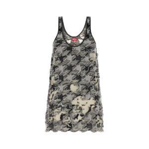 DIESEL Multicolor cotton blend mini dress A214640LKDQ 900B