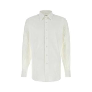 PRADA 화이트 스트레치 코튼 블렌드 셔츠 UCM492SOOO10XM F0009
