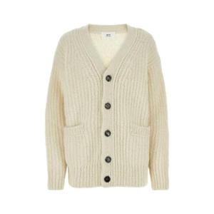 AMI 아이보리 알파카 블렌드 카디건 UKC113KN0029 185