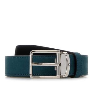 몽블랑 블루 스웨이드 리버시블 가죽 벨트 221005 000
