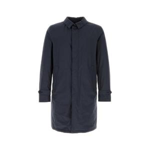 HERNO Navy blue nylon trench coat PI001244U12840 9201