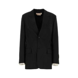 MARNI Black wool blazer GIMA0294SUTW839 00N99