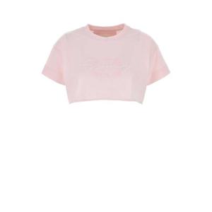 GIVENCHY 파스텔 핑크 코튼 크롭 탑 BW70C5GYPV 661