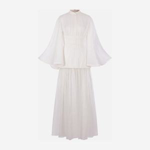 짐머만 만다린 칼라 플리츠 스커트 맥시 원피스 7078DC261 IVO