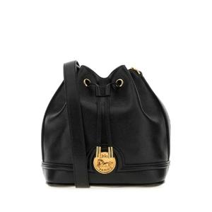 CHLOE Black leather bucket bag CH25AS792O37 001