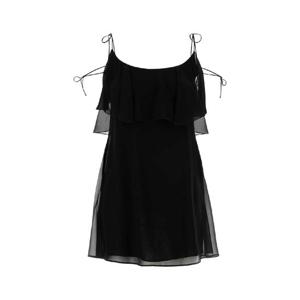 SAINT LAURENT Black silk mini dress 820529Y3H36 1000