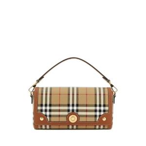 BURBERRY Printed canvas and leather Note handbag 8109787 A9534