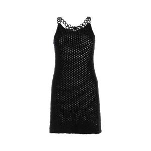 CHLOE 블랙 크로셰 미니 드레스 CHC23UMR24580 001