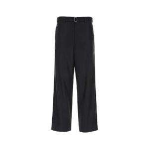 PRADA 미드나잇 블루 울 와이드 레그 팬츠 SPH209S22211AD F0008