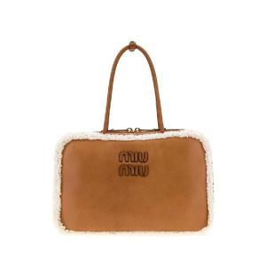 MIU MIU Camel leather Beau handbag 5BB117VMOS2CTT F036S
