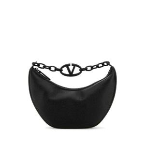 VALENTINO GARAVANI 블랙 가죽 Hobo VLogo Moon 핸드백 5W0B0Q42UZL 0NO