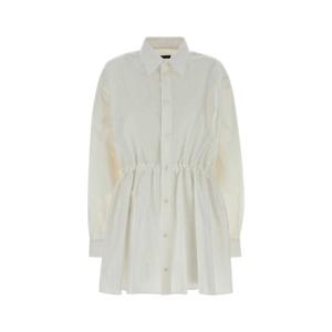 BALENCIAGA White poplin shirt dress 852450TRM28 9000
