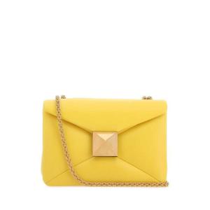 VALENTINO GARAVANI 옐로우 나파 가죽 원 스터드 숄더백 2W2B0K21HHX KN8