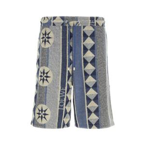 LOEWE PAULAS IBIZA Printed terry fabric Paula s Ibiza Bermuda shorts H616Y1KX12 BLUEMULTICOLOR