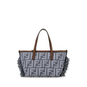 FENDI Embroidered denim mini Roll handbag 8BS096AUT4 F1SXQ