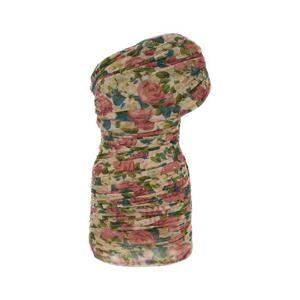 SAINT LAURENT 프린트 튤 미니 드레스 781340Y5I71 8290