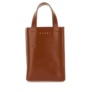 MARNI Brown leather nano Museo handbag SHMP0050U0LV639 00M66