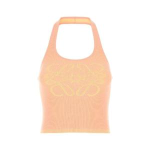 LOEWE PAULAS IBIZA Pastel orange viscose Paula s Ibiza blend top S616Y55K27 PINKYELLOW