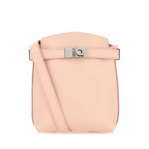 SALVATORE FERRAGAMO 파스텔 핑크 가죽 간치니 휴대폰 케이스 220650770894 NYLUNDPINK