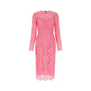 DOLCE  GABBANA 핑크 레이스 드레스 F6M0DTHLM7L F0758