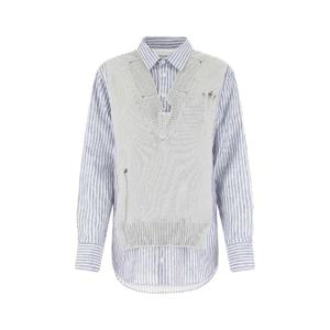 MAISON MARGIELA 자수 면 밴딩 셔츠 S51DL0394S54773 524F