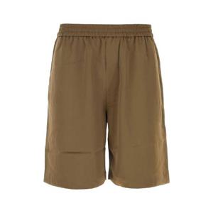 NANUSHKA 카키 새틴 렘코 버뮤다 반바지 NM24SSST01066 DARKKHAKI