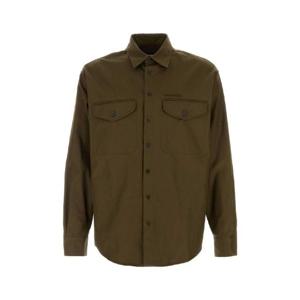 DSQUARED Army green cotton shirt S71DM0805S41794 728